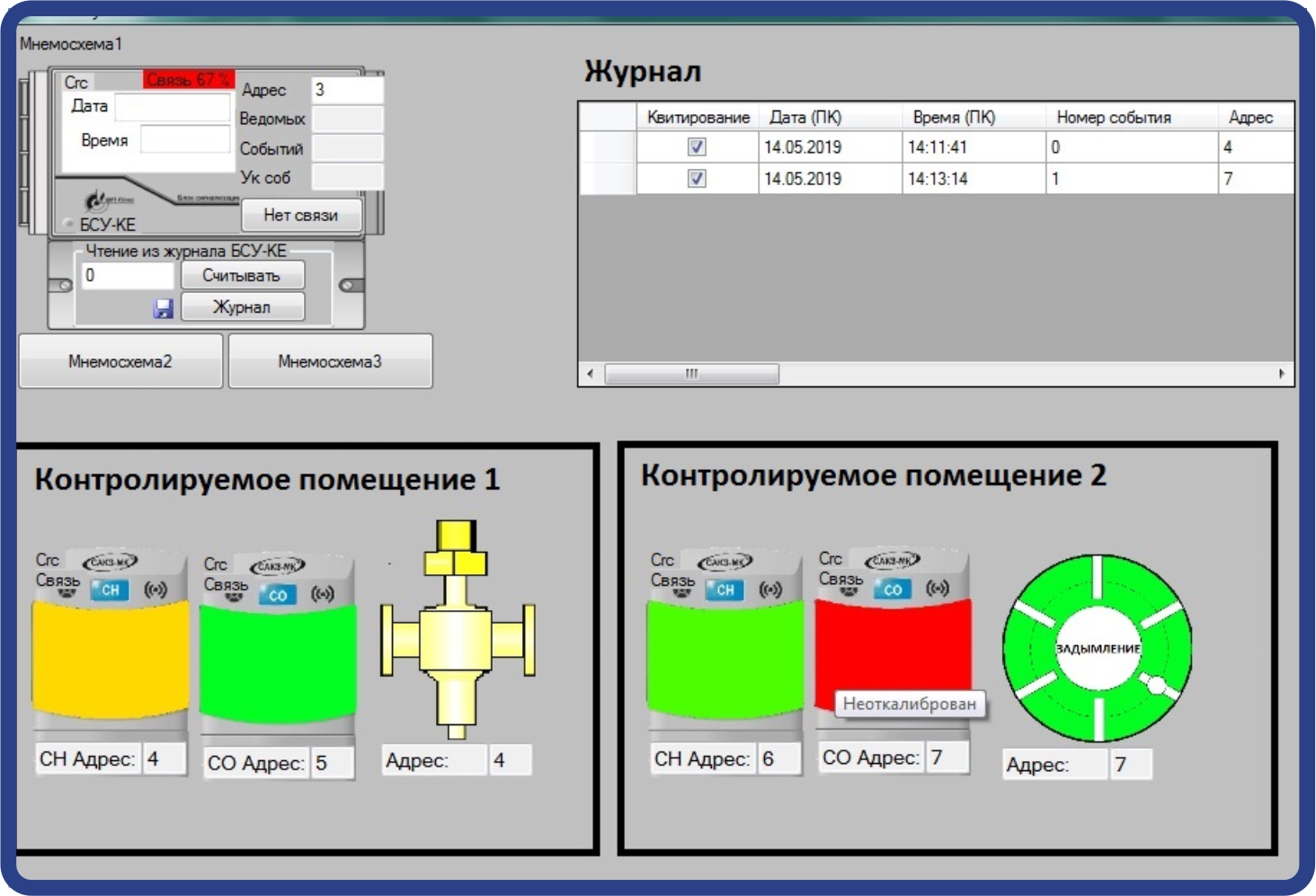 Программа мониторинга и настройки систем САКЗ-МК®-Е «миниSCADA»